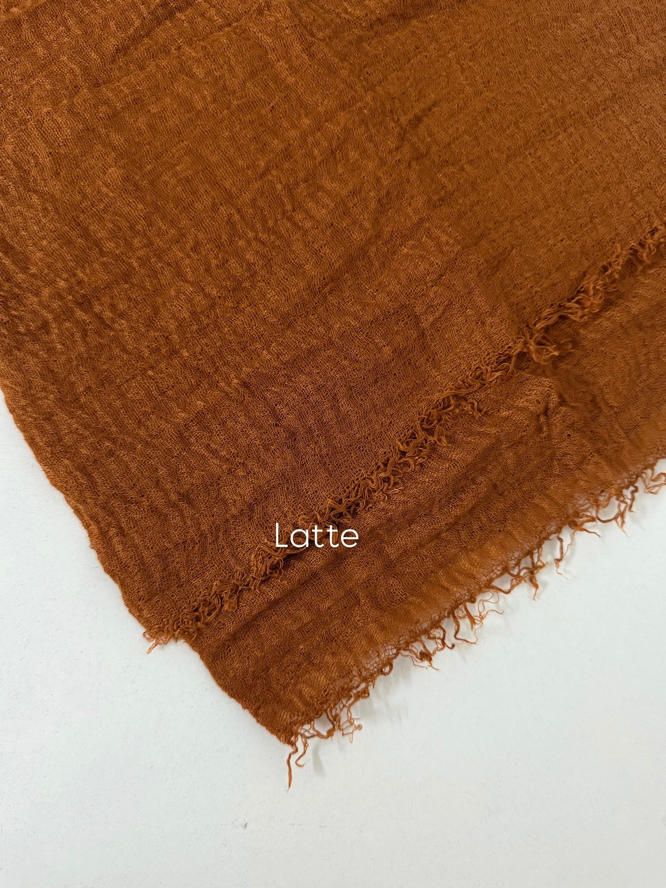 Latte Crinkle cotton