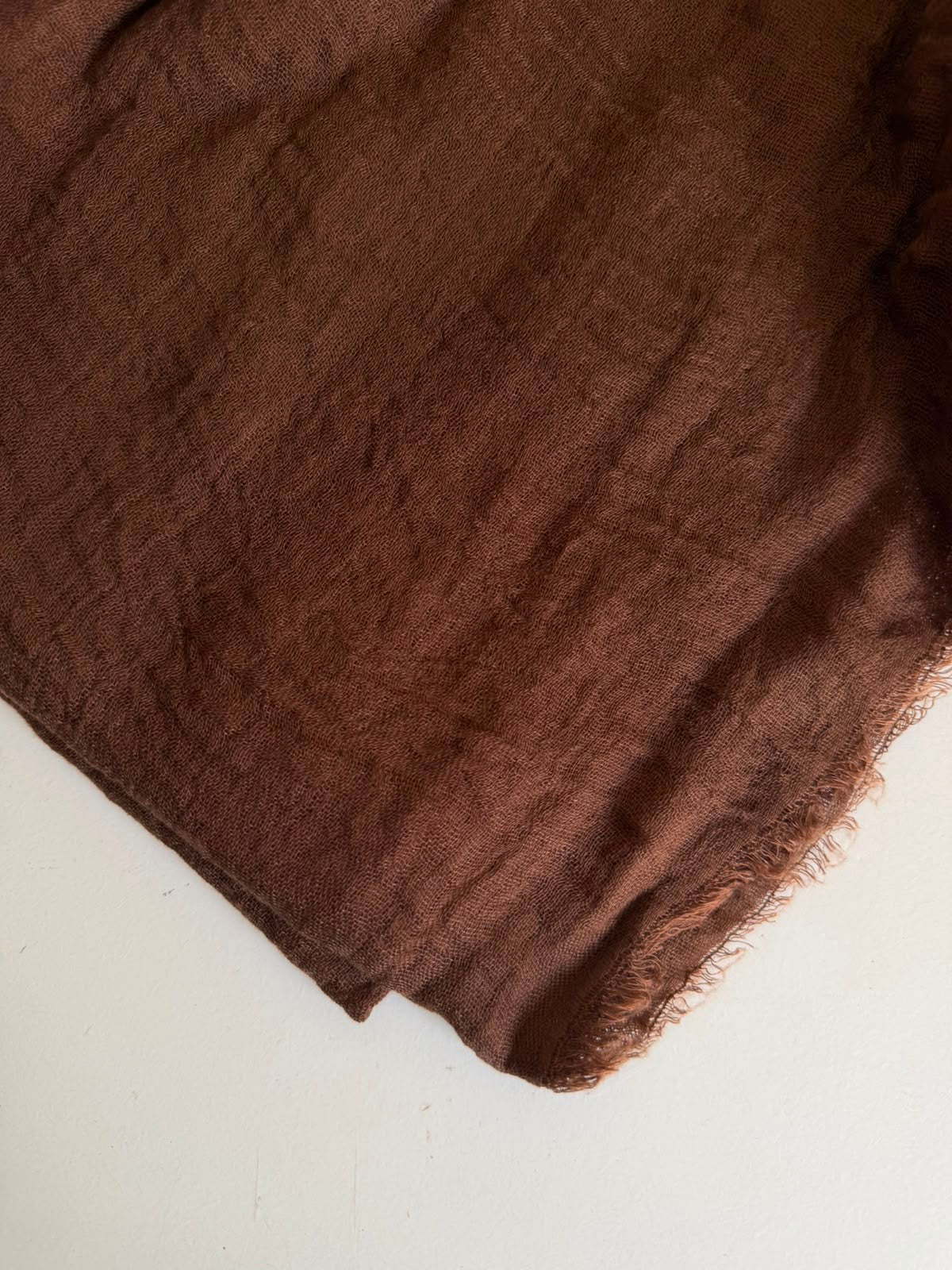 Espresso Crinkle cotton