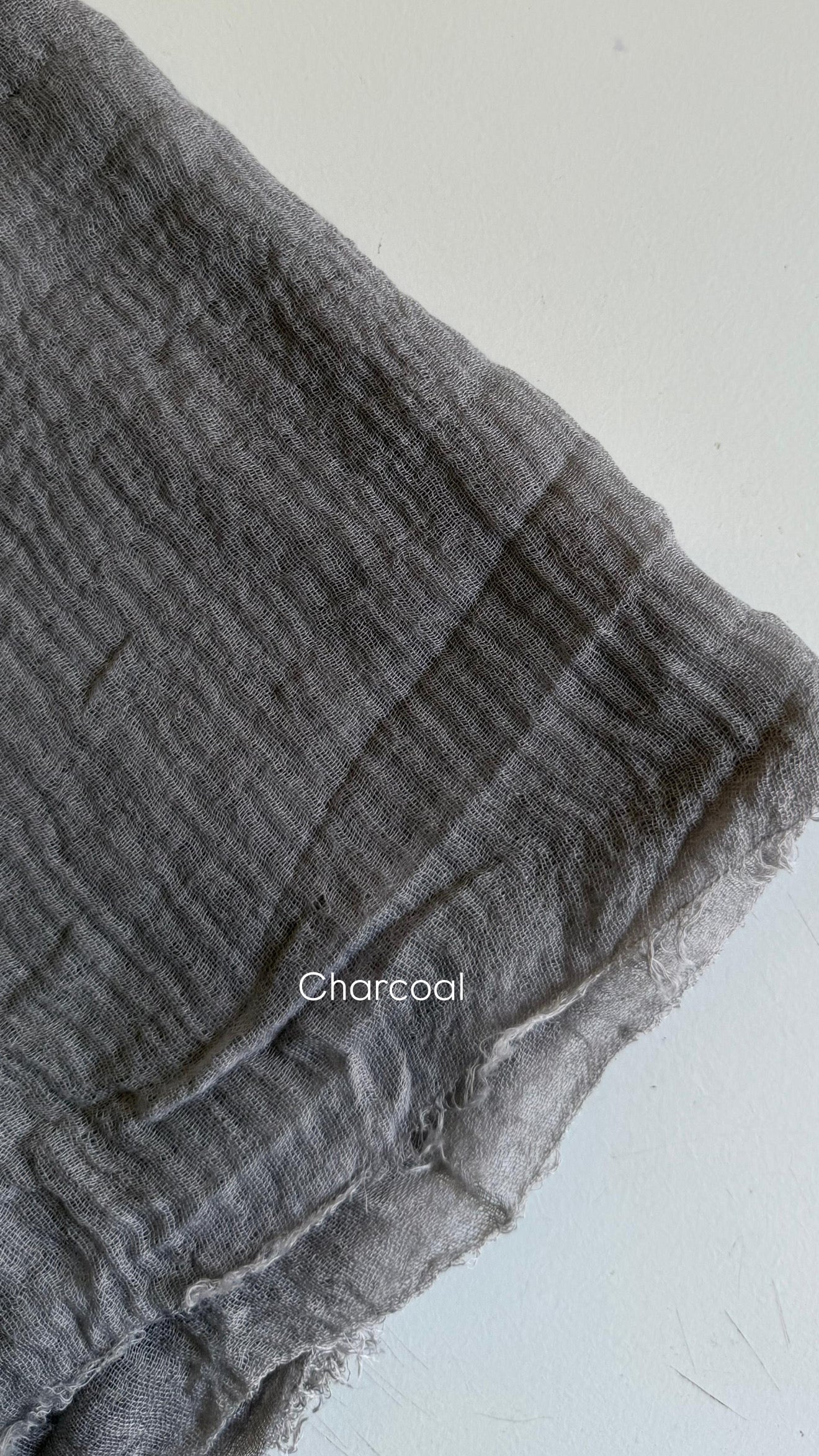 Charcoal Crinkle cotton