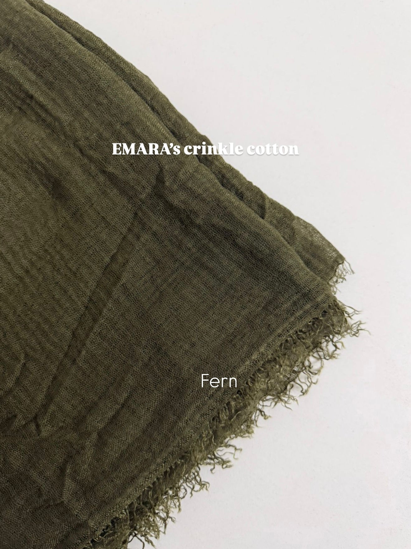 Fern Crinkle cotton
