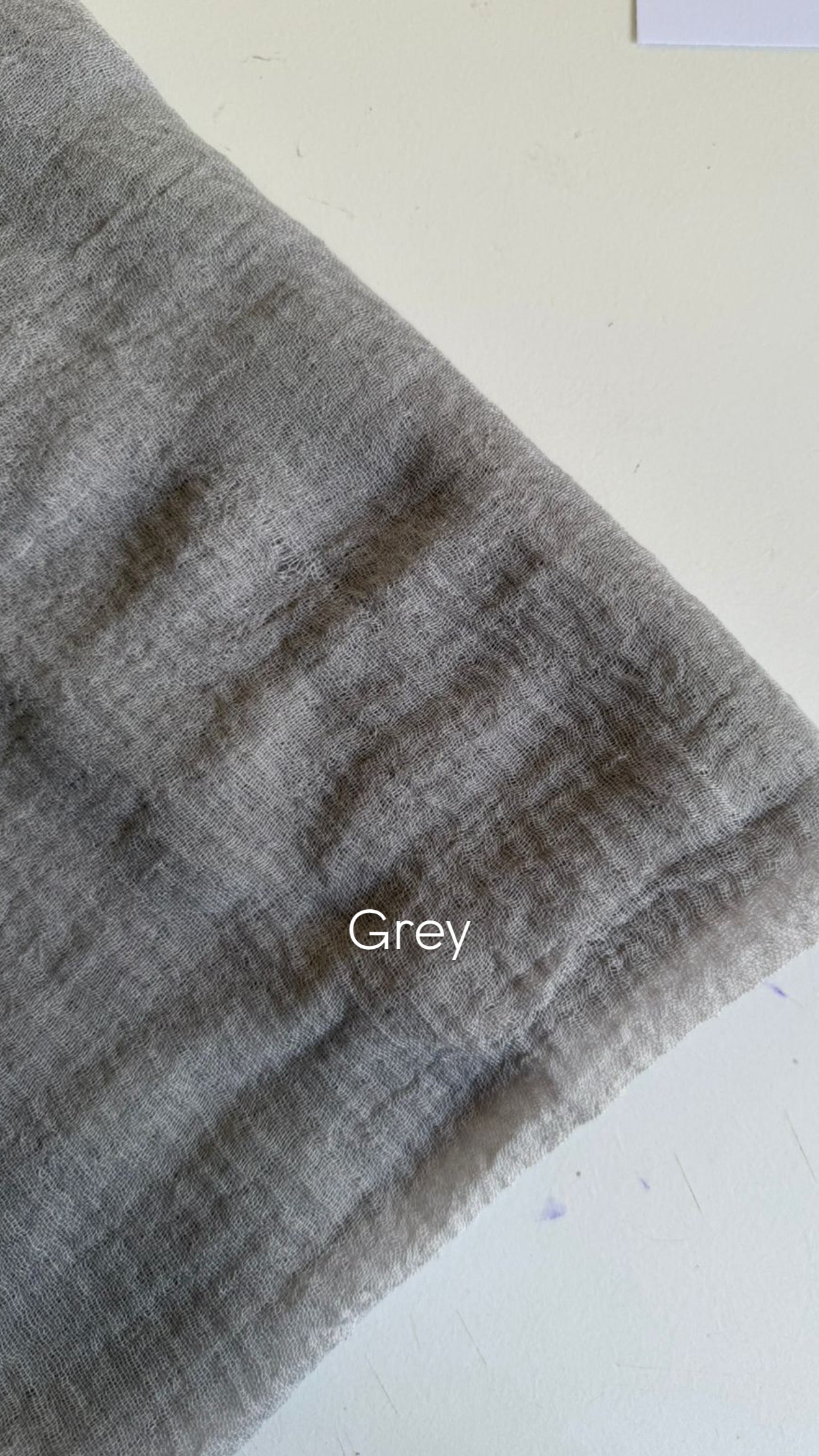 Grey Crinkle cotton