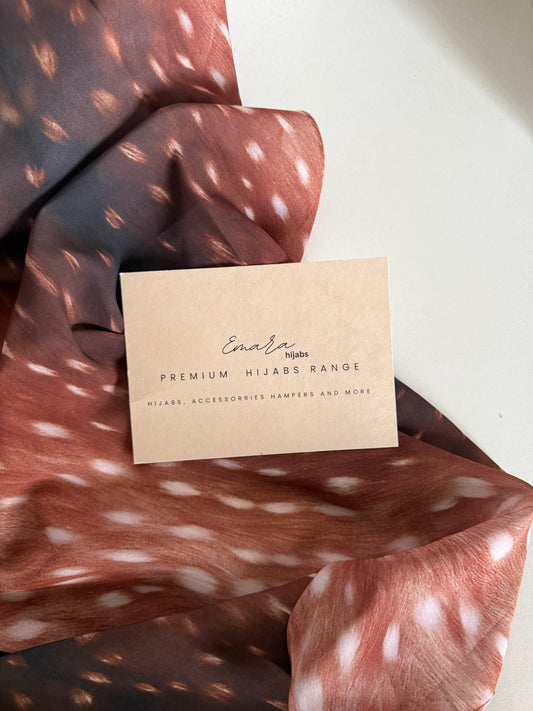 DEER Printed Chiffon Hijab