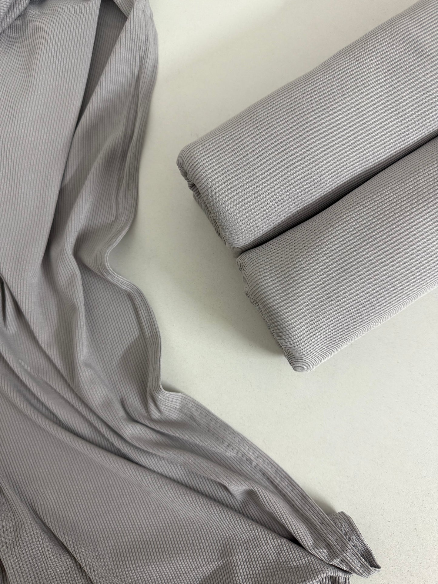 GREY Ribbed Jersey Hijab