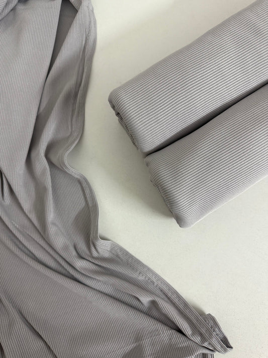 GREY Ribbed Jersey Hijab