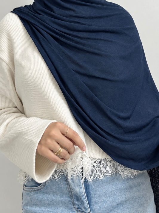 NAVY TEXTURED Jersey
