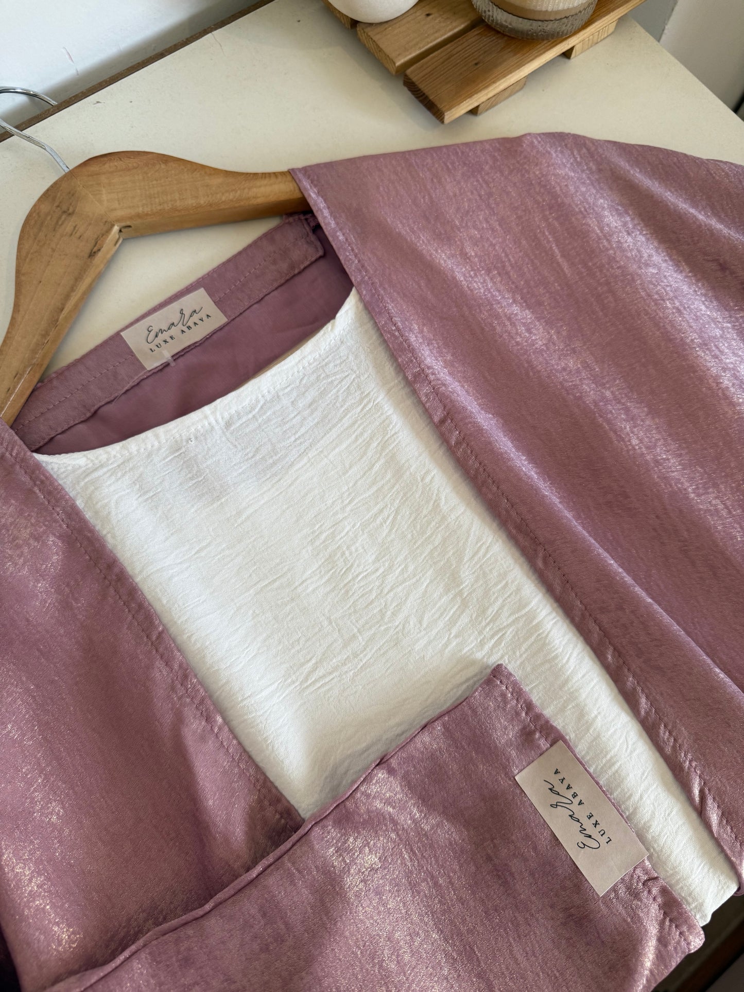 NAMRAH Metalic Shrug Abaya