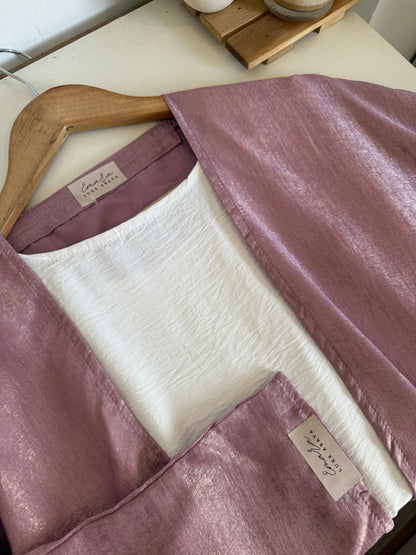 NAMRAH Metalic Shrug Abaya