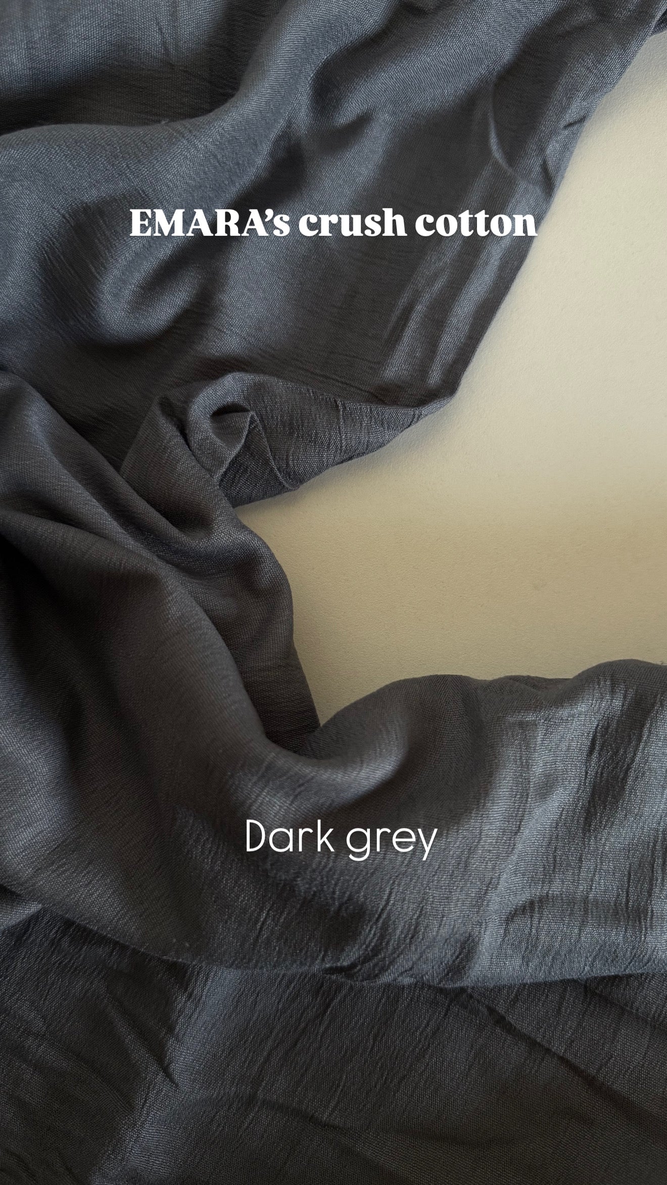 Dark grey crush cotton