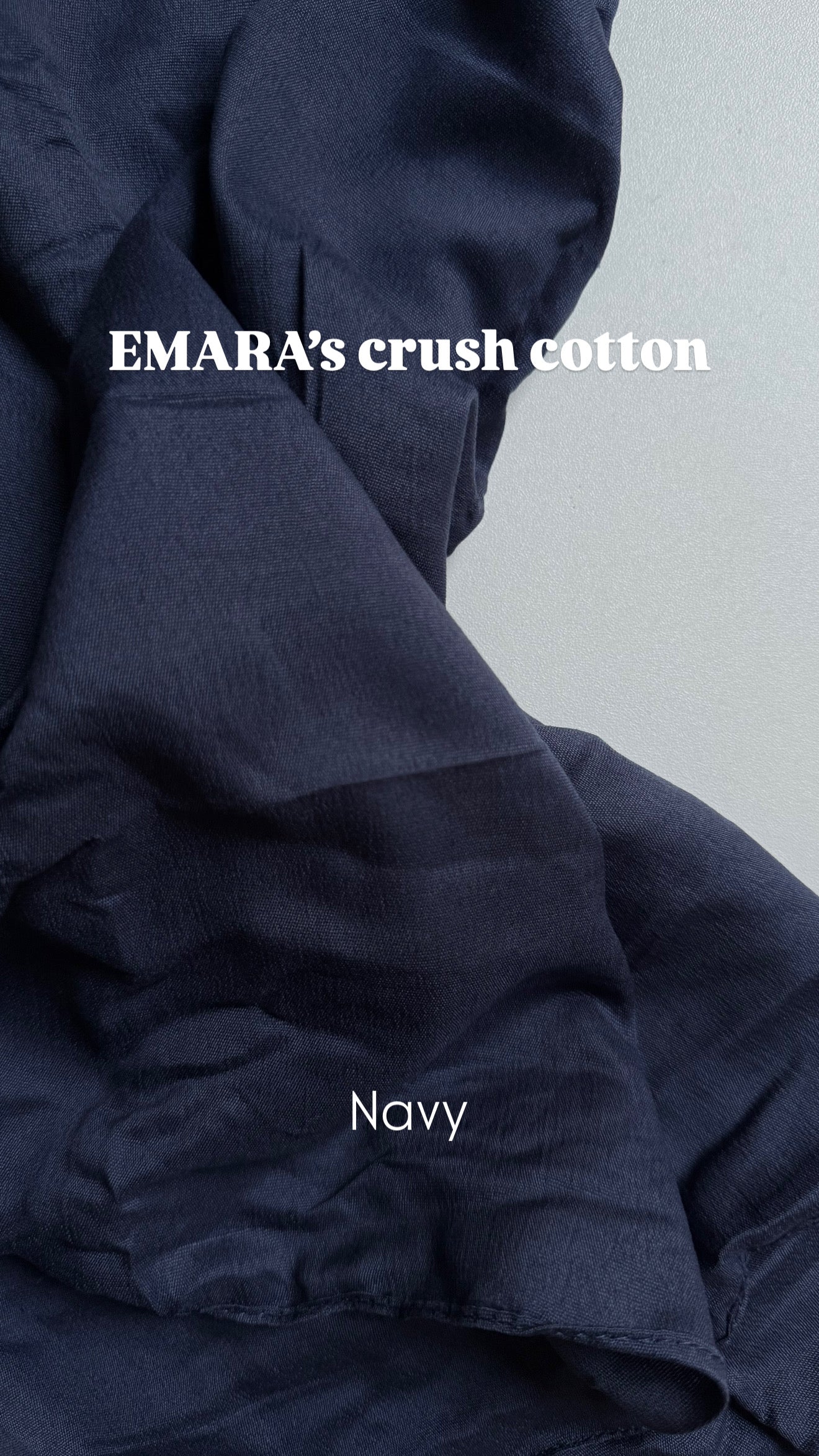 Navy crush cotton