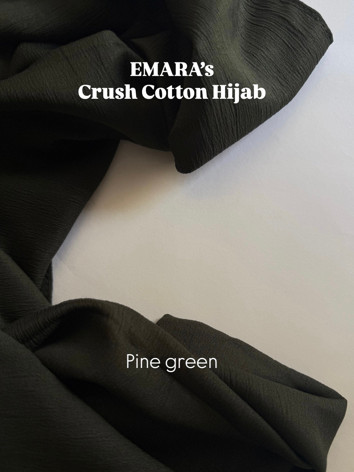 Pine green crush cotton