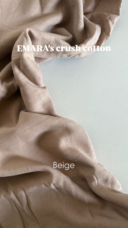 Beige crush cotton