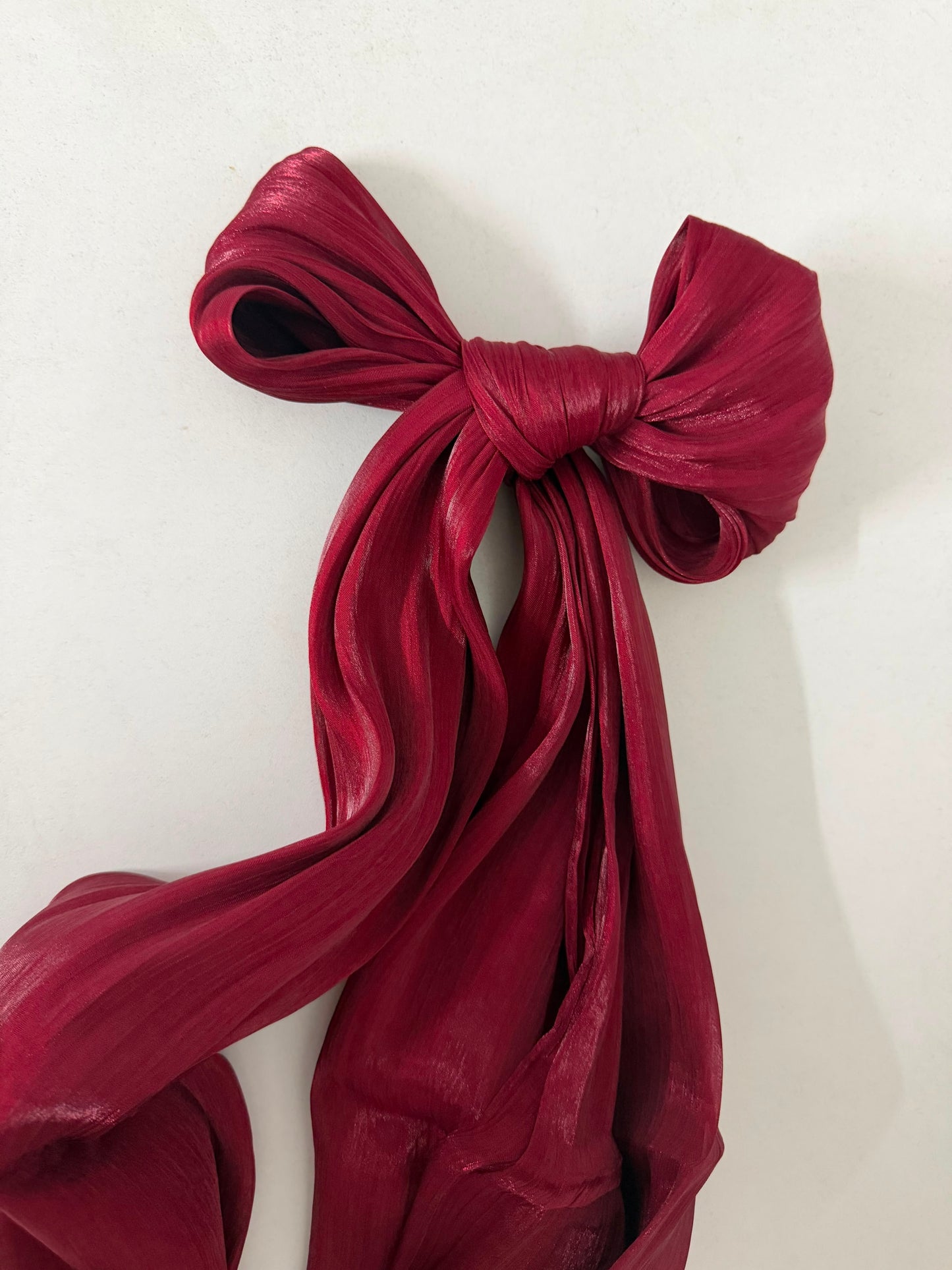 Maroon Shimmer organza