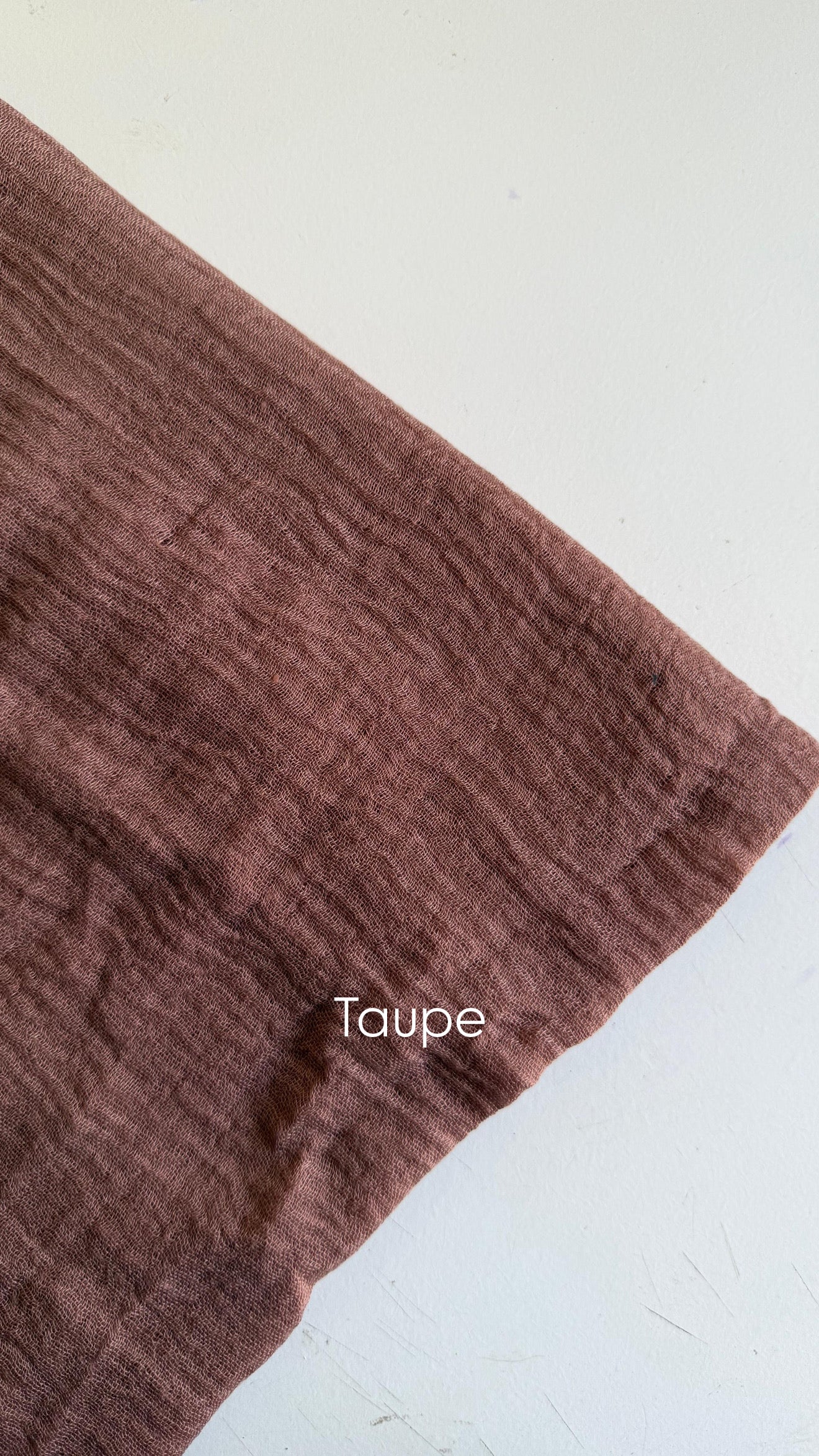 Taupe Crinkle cotton
