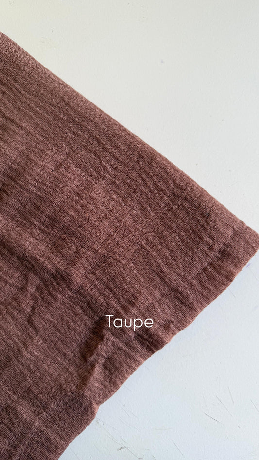 Taupe Crinkle cotton