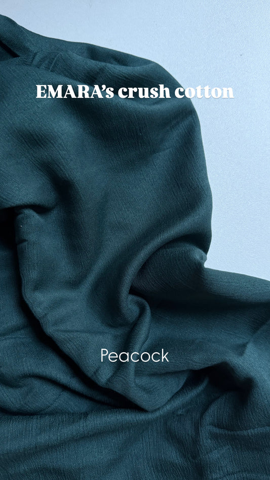 Peacock crush cotton