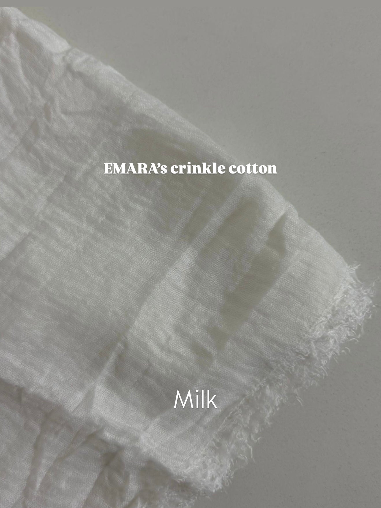 Milk Crinkle cotton