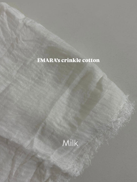 Milk Crinkle cotton