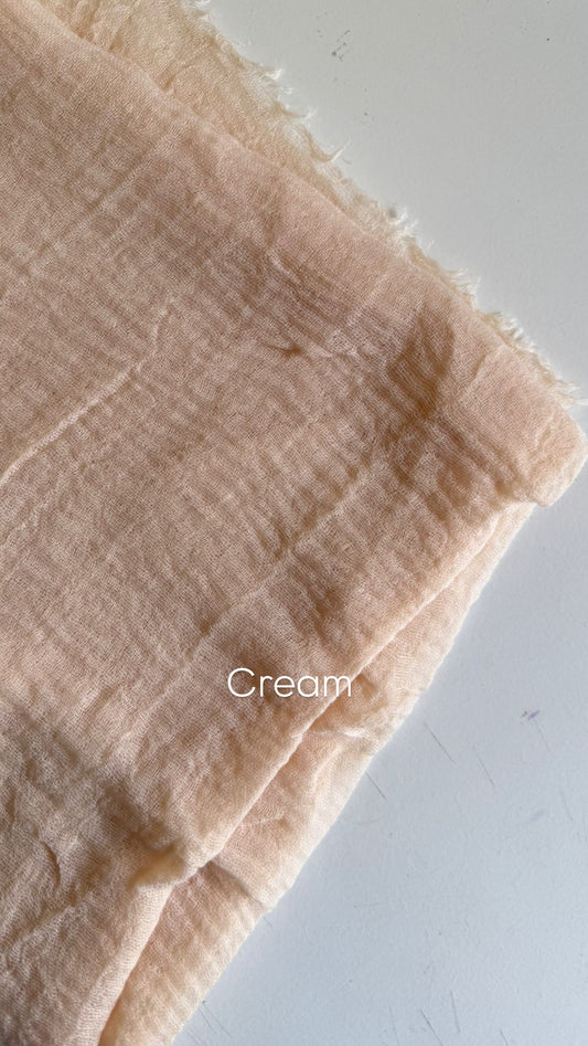 Cream Crinkle cotton