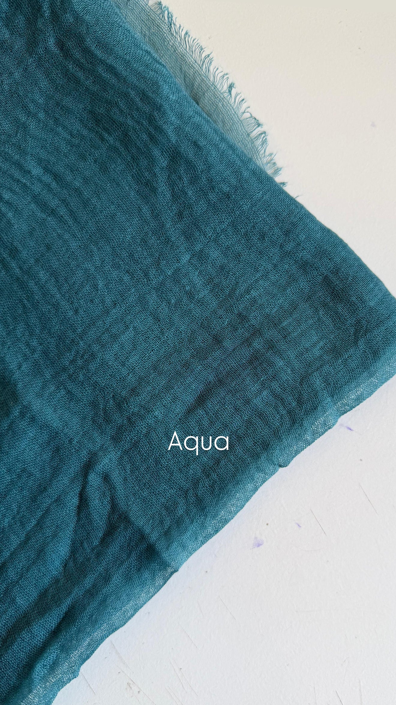 Aqua Crinkle cotton