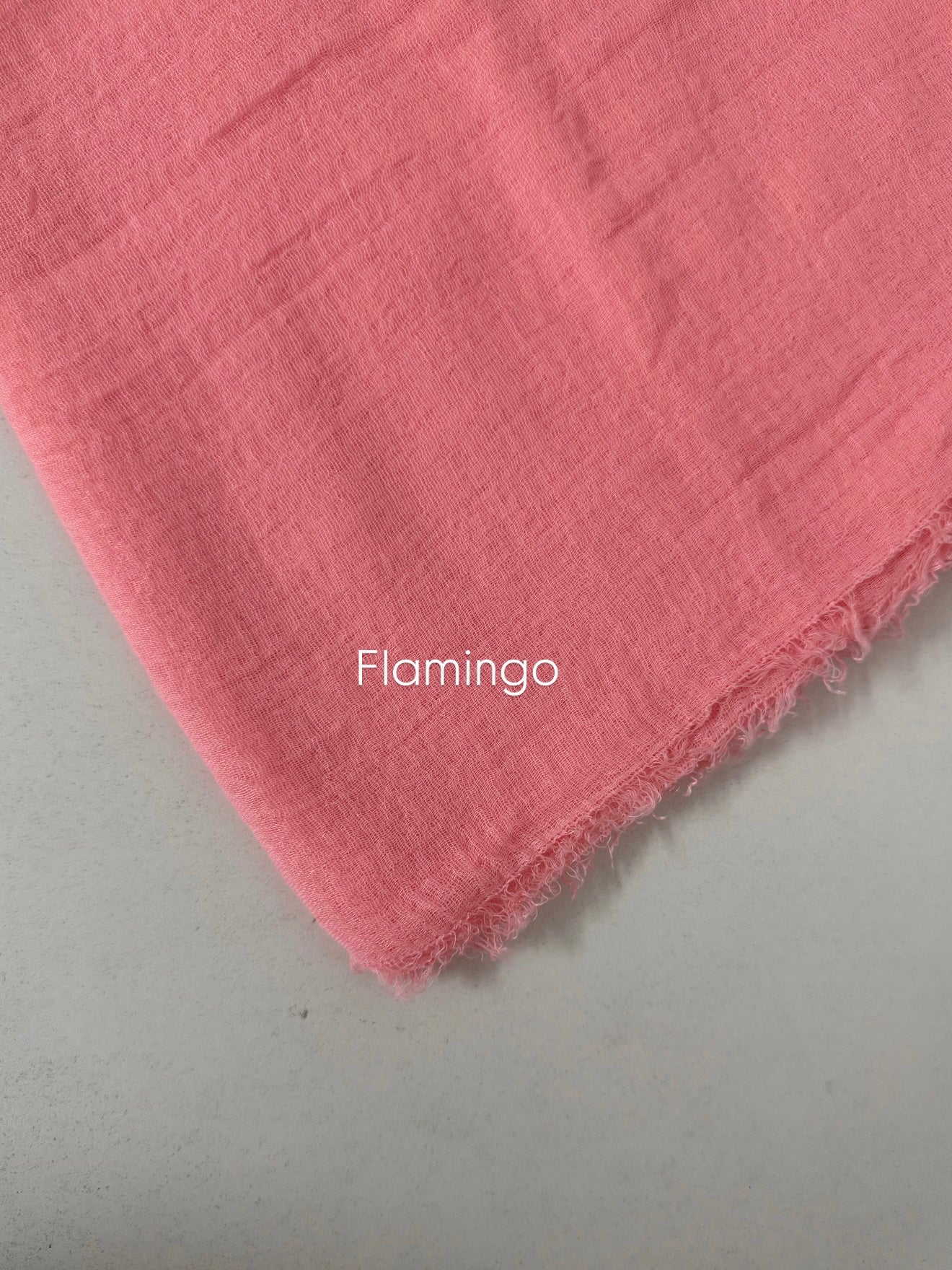 Flamingo Crinkle cotton