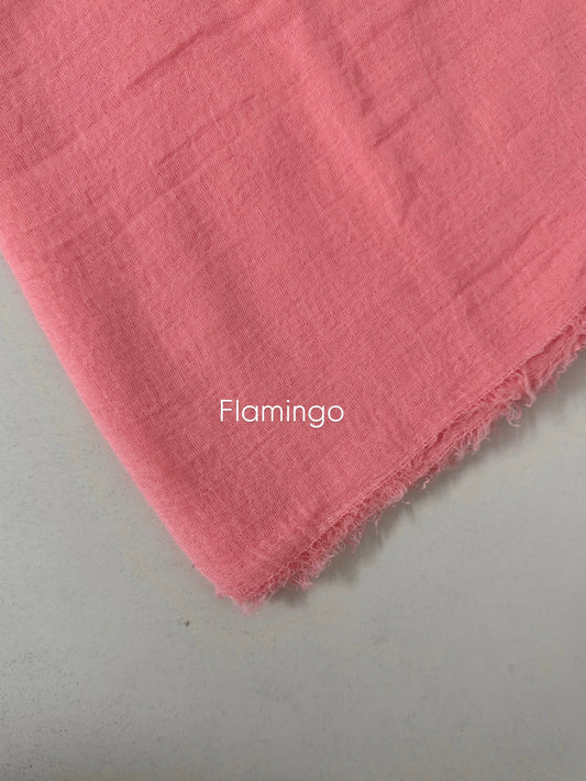 Flamingo Crinkle cotton