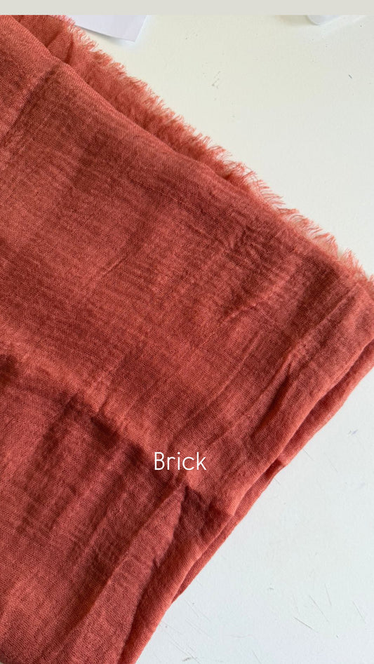 Brick Crinkle cotton
