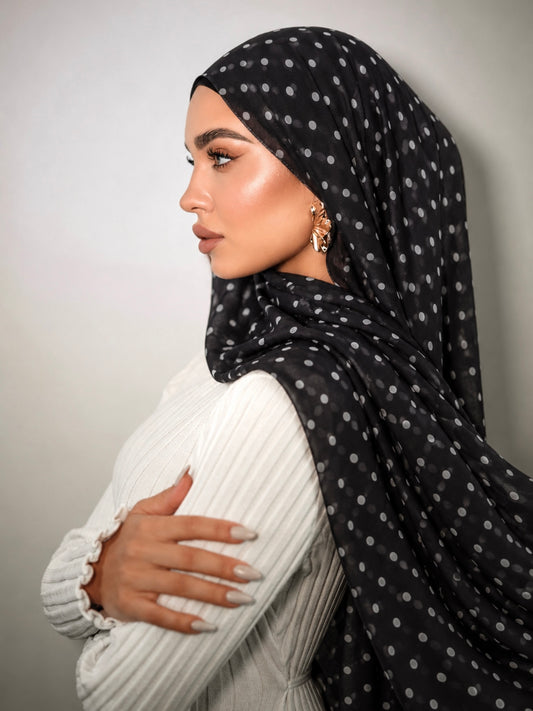 BLACK polka dot