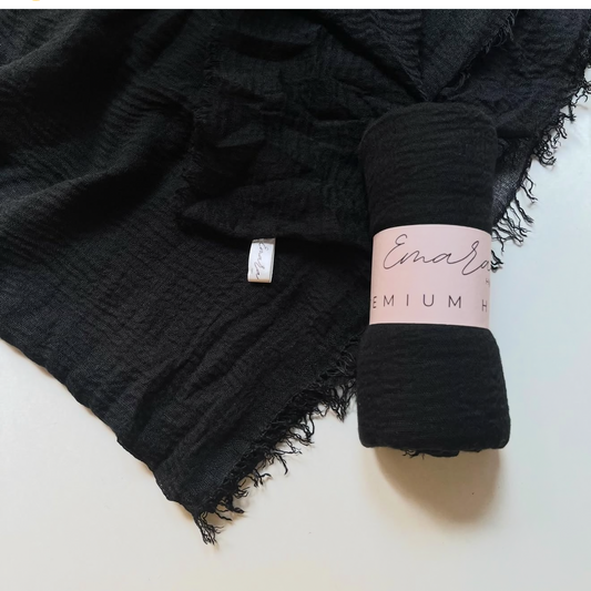 Black Crinkle cotton