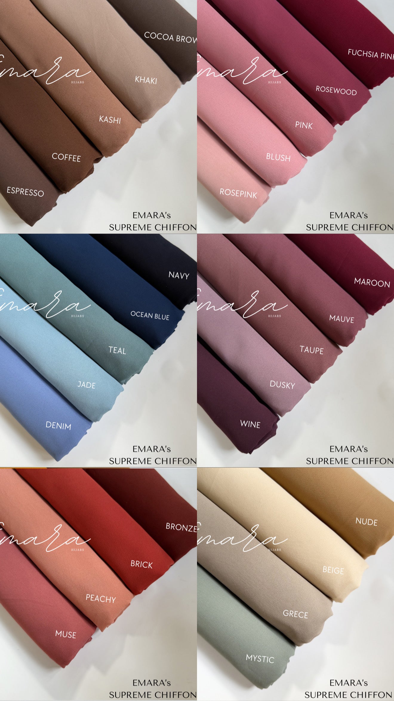 SUPREME CHIFFON  (pack of all 40 shades)