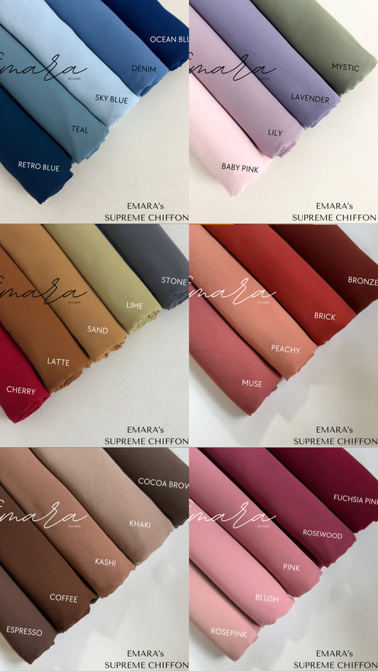 SUPREME CHIFFON  (pack of all 40 shades) Non-repeated