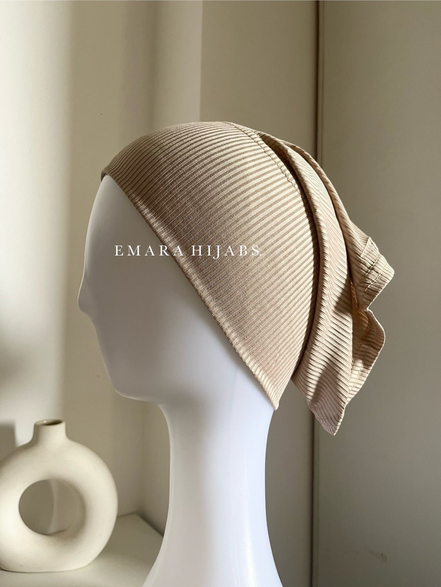 Ivory Ribbed Tube Cap