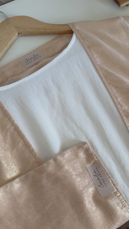 AMIRAH Metalic Shrug Abaya